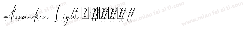 Alexandria Light字体转换